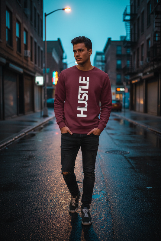 Hustle - Organic Basic Unisex Sweatshirt Lifestyle