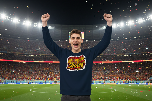 WM 26 Spanien Organic Basic Unisex Sweatshirt Lifestyle Stadion